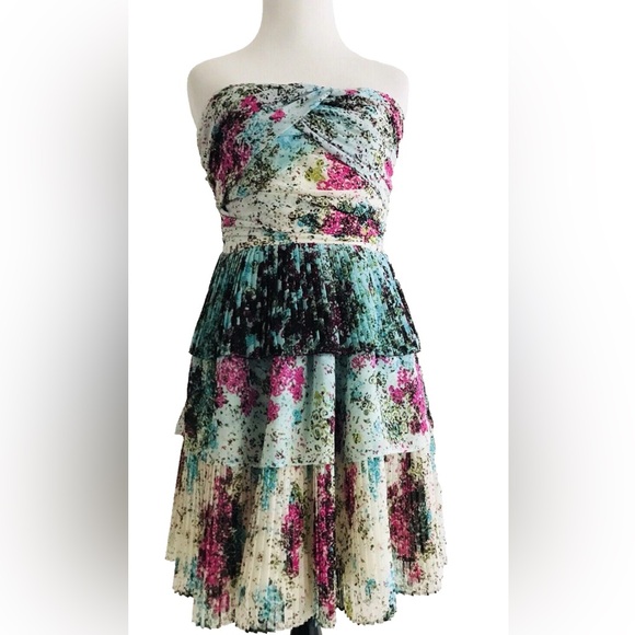 GUESS - Vintage Strapless Floral Mini Dress - Picture 1 of 8